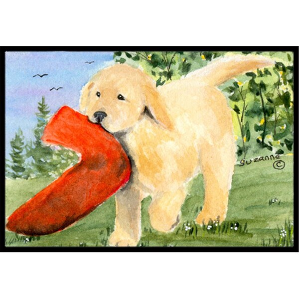Carolines Treasures Golden Retriever Indoor Outdoor Mat - 18 x 27 in. - SS8762MAT