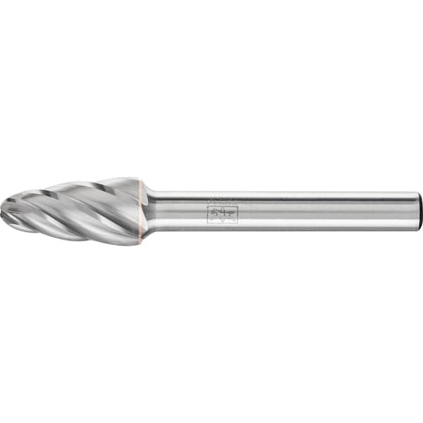 Pferd Carbide Bur - Tree Shape, ALU Cut - 3/8" x 3/4" x 1/4" Shank - SF-3 - 24705