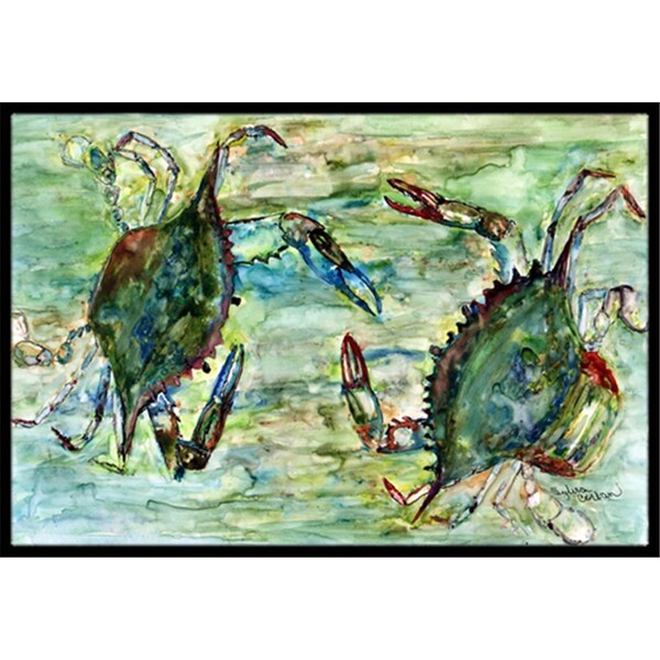 Carolines Treasures Blue Crab Standoff Indoor and Outdoor Mat- 24 x 36 in. - 8940JMAT