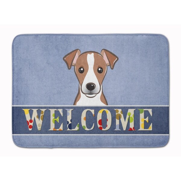 Carolines Treasures Jack Russell Terrier Welcome Machine Washable Memory Foam Mat - BB1446RUG