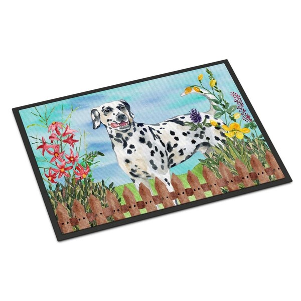 Carolines Treasures Dalmatian Spring Indoor or Outdoor Mat - 24 x 36 in. - CK1215JMAT