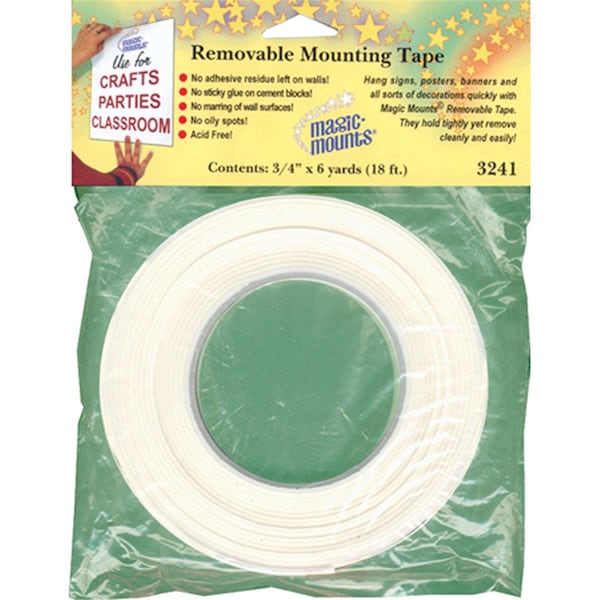 Miller Studio 0.75 in. x 6 yards Magic-Mounts Wall Mounting Tape, 2PK - MIL3241-2