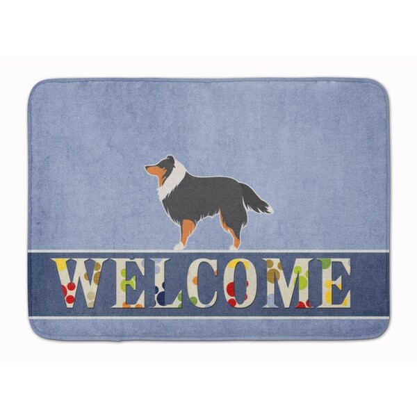 Carolines Treasures Sheltie & Shetland Sheepdog Welcome Machine Washable Memory Foam Mat - BB5534RUG