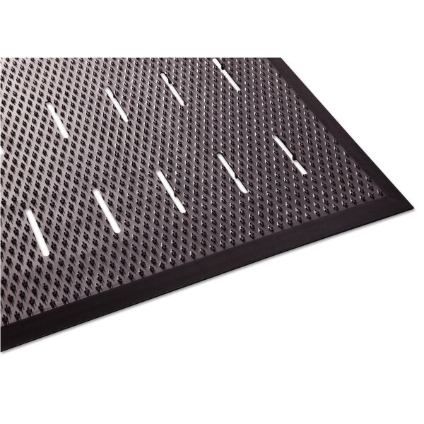 Guardian Floor Protection Antifatigue Mat, 48" L x 36" W, Cleated, Black - 34030401