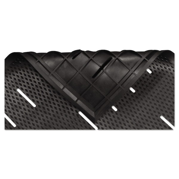 Guardian Floor Protection Antifatigue Mat, 48" L x 36" W, Cleated, Black - 34030401
