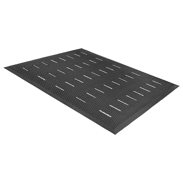 Guardian Floor Protection Antifatigue Mat, 48" L x 36" W, Cleated, Black - 34030401