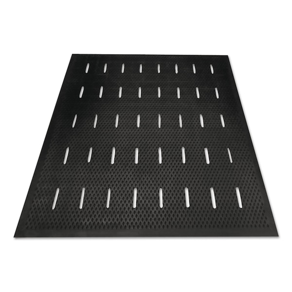 Guardian Floor Protection Antifatigue Mat, 48" L x 36" W, Cleated, Black - 34030401