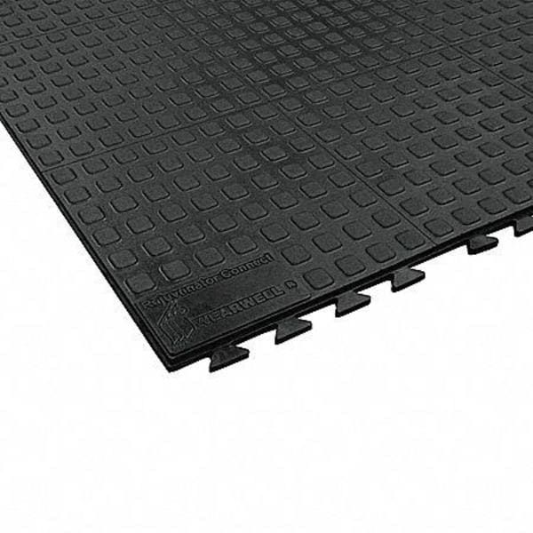 Wearwell Interlocking Antifatigue Mat Tile, Polyurethane, 3 ft W x 3 ft L, 5/8 in Thick - 502