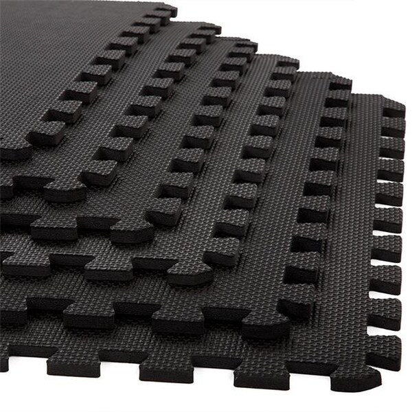 Stalwart Stalwart 75-ST6003 24 x 24 x 0.38 in. Interlocking EVA Foam Padding Foam Mat Floor Tiles; Black - Pack of 6 - 75-ST6003
