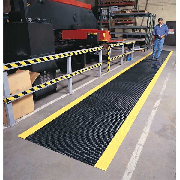 Notrax Traction Runner, 1/8 in Thickness, 4 ft W x 75 ft L, Black - 737R7548BL
