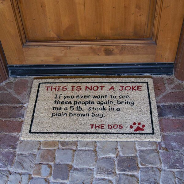 Rubber-Cal "Decorative Doggy Door Mats" - 2 Coco Door Mats Outdoor - 18" x 30" - 10-108-010