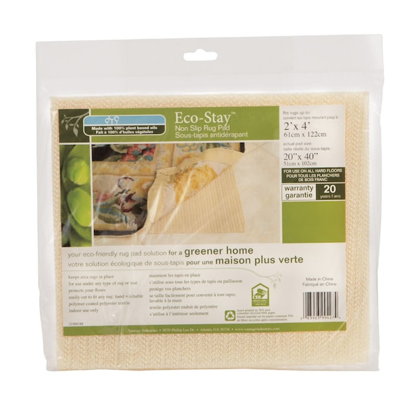 Vantage Industries Con-Tact Eco Stay 2 ft. W X 4 ft. L Reversible Polyester Indoor Rug Pad - VATG-V14735-10