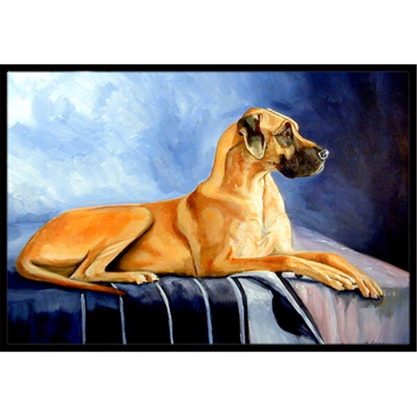 Carolines Treasures Natural Fawn Great Dane Indoor Or Outdoor Doormat - 24 x 36 in. - 7204JMAT