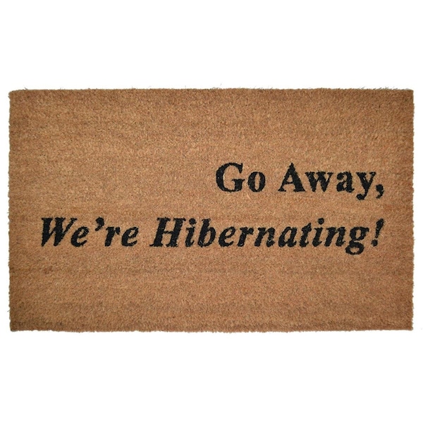 Imports Decor Imports Decor  PVC Backed Coir Doormat Hibernating - 559PVC
