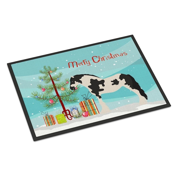 Carolines Treasures Cyldesdale Horse Christmas Indoor or Outdoor Mat, 24 x 36 in. - BB9279JMAT