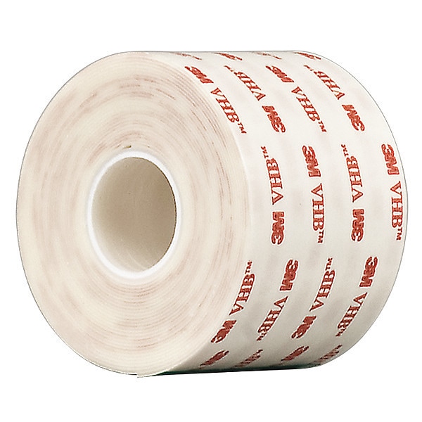 3M Double-Sided Foam Tape, 6 in W, 5 yd L, 1/32 in, Acrylic Foam, Double-Sided - 4930