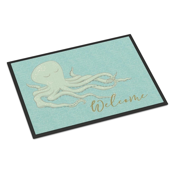 Carolines Treasures Octopus Welcome Indoor or Outdoor Mat - 18 x 27 in. - BB8553MAT