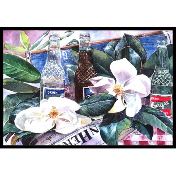 Carolines Treasures Barq s and Magnolia Indoor Or Outdoor Mat - 18 x 27 in. - 1009MAT