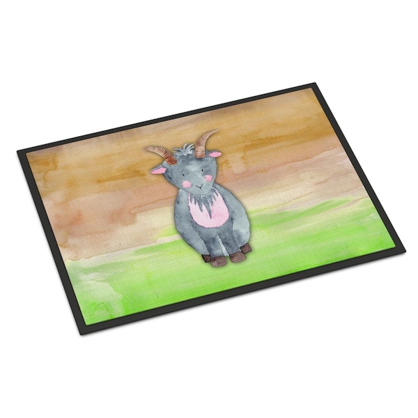 Carolines Treasures 24 x 36 in. Goat Watercolor Indoor or Outdoor Mat - BB7413JMAT