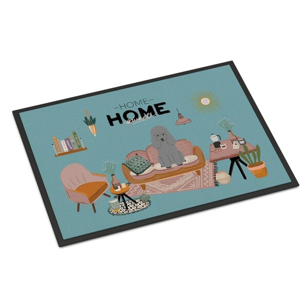 Carolines Treasures 24 x 36 in. Silver Poodle Sweet Home Indoor or Outdoor Mat - CK7913JMAT