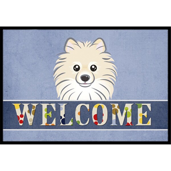 Carolines Treasures Pomeranian Welcome Indoor and Outdoor Mat- 24 x 36 in. - BB1393JMAT