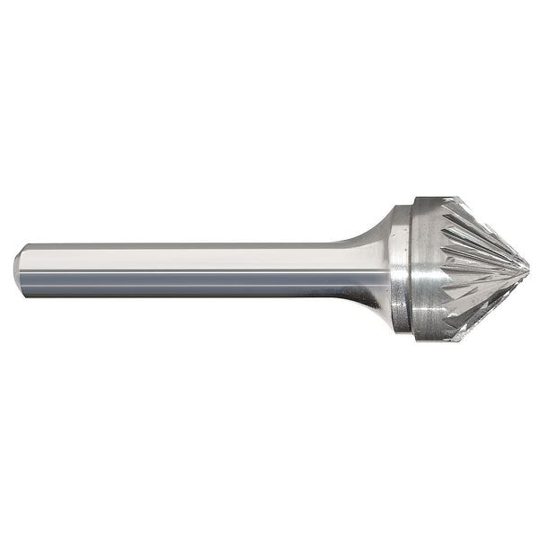 Zoro Select Carbide Bur, Cone, 1/4 In, 1/4 Shank - 310-002172C