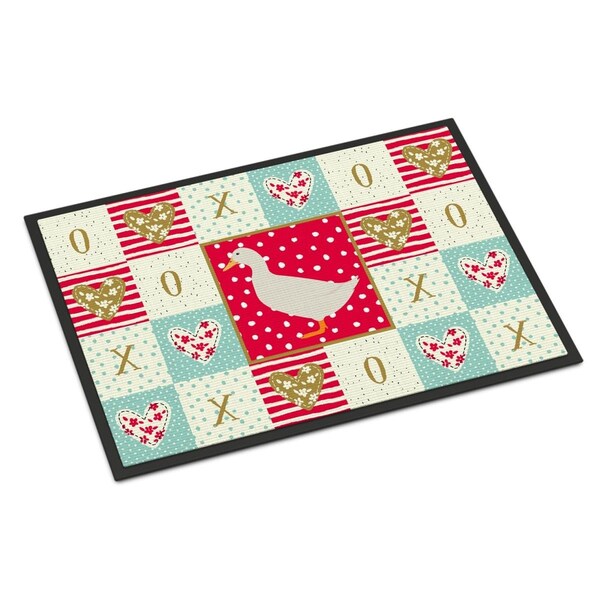 Carolines Treasures 24 x 36 in. American Pekin Duck Love Indoor or Outdoor Mat - CK5287JMAT