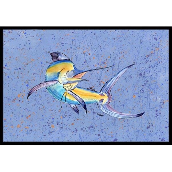 Carolines Treasures Carolines Treasures 8350JMAT 24 x 36 In. Blue Marlin Indoor or Outdoor Mat - 8350JMAT