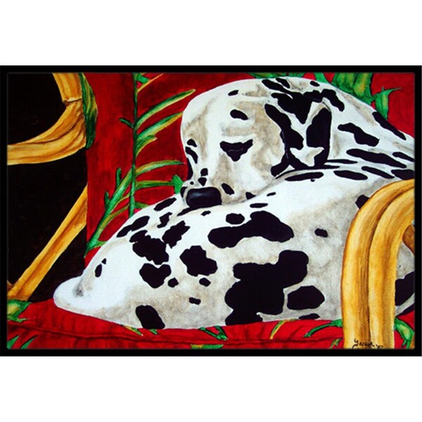 Carolines Treasures Sunday Nap Dalmatian Indoor or Outdoor Mat- 18 x 27 - AMB1118MAT