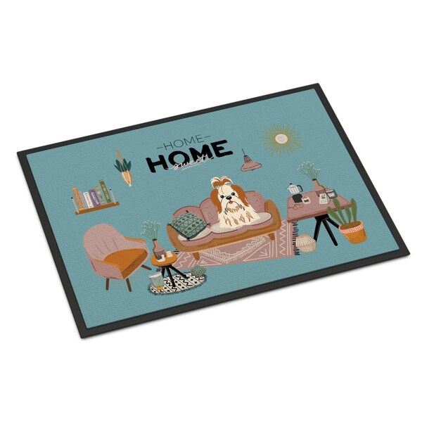 Carolines Treasures 18 x 27 in. Red White Shih Tzu Sweet Home Indoor or Outdoor Mat - CK7932MAT