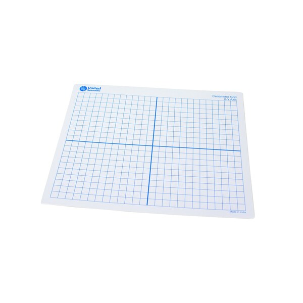United Scientific X-Y Axis Dry Erase Mat, Centimeter, PK10 - UNCG9X11-PK/10