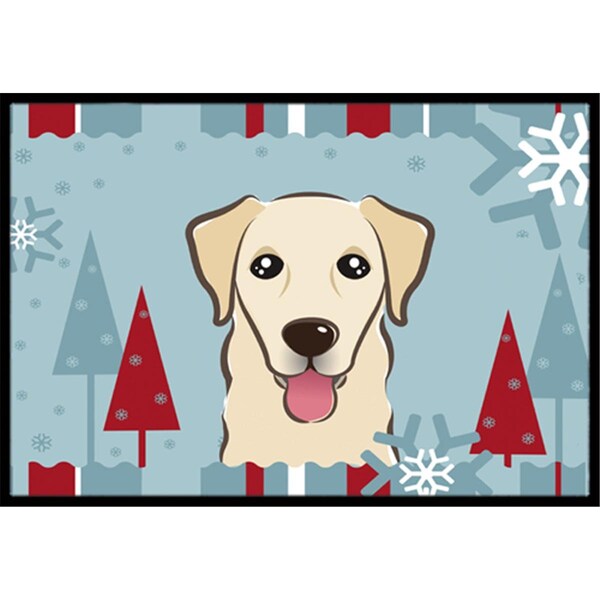 Carolines Treasures Winter Holiday Golden Retriever Indoor and Outdoor Mat- 24 x 36 in. - BB1748JMAT