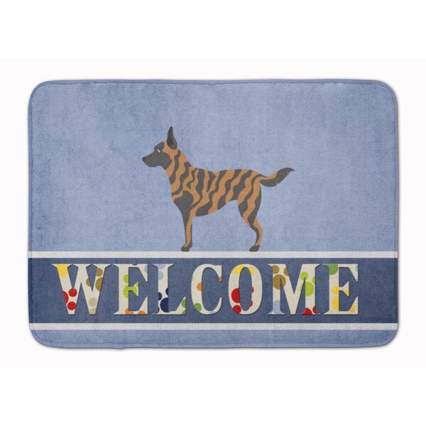 Carolines Treasures Dutch Shepherd Welcome Machine Washable Memory Foam Mat - BB8300RUG