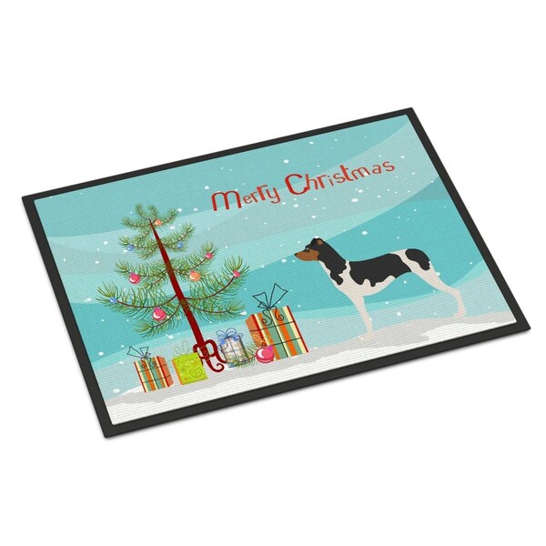 Carolines Treasures Brazilian Terrier Christmas Indoor or Outdoor Mat - 18 x 27 in. - BB8477MAT