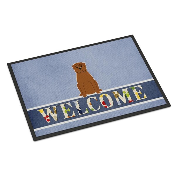 Carolines Treasures 18 x 27 in. Dogue de Bourdeaux Welcome Indoor or Outdoor Mat - BB5654MAT