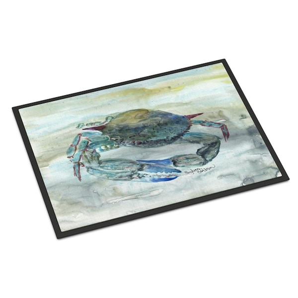 Carolines Treasures 24 x 36 in. Blue Crab Watercolor Indoor or Outdoor Mat - SC2003JMAT