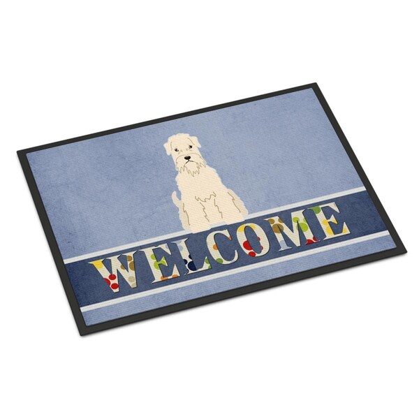 Carolines Treasures 18 x 27 in. Soft Coated Wheaten Terrier Welcome Indoor or Outdoor Mat - BB5642MAT