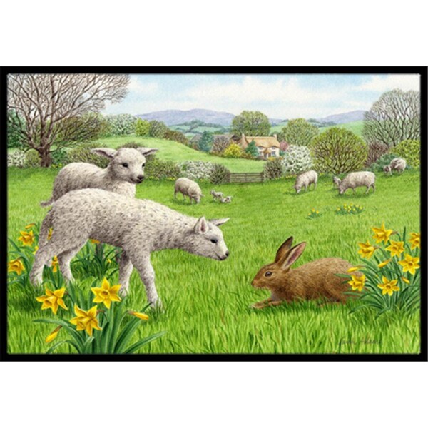 Micasa Lambs, Sheep and Rabbit Hare Indoor or Outdoor Mat, 18 x 27 - MI55736