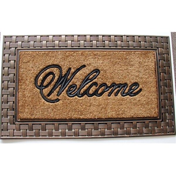 Geo Crafts Geo Crafts G679 BRONZE RBR 24 x 39 in. Tuffcor Rubber Lattice Welcome Doormat - Bronze - G679 BRONZE RBR