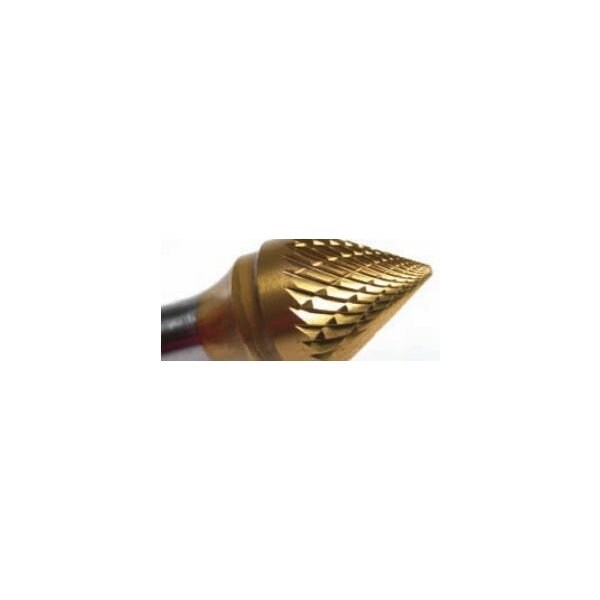 Champion Cutting Tool Cone Shaped Carbide Bur, 1in Cut Dia, 15/16in LOC - CHA SJ9