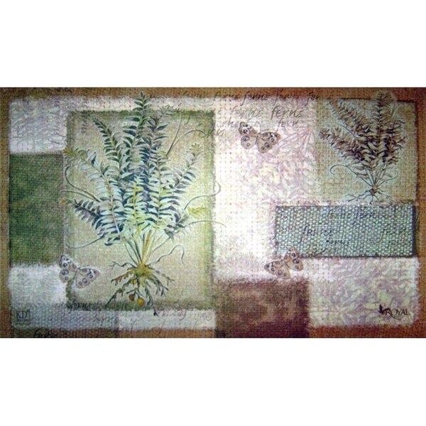 Custom Printed Rugs Custom Printed Rugs AWV071 Majestic Ferns Doormat Rug; Brown - 18 x 30 in. - AWV071