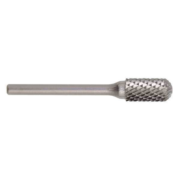 Cle-Line 9.53mmx6mm Hardened Steel Shank Double Cut Carbide SC-3 Cle-Line 1847 Cylindrical Ball Nose Bur - C17515