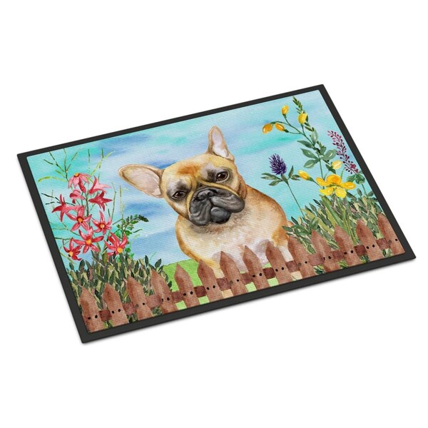 Carolines Treasures French Bulldog Spring Indoor or Outdoor Mat - 24 x 36 in. - CK1250JMAT
