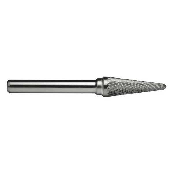 Cle-Line 3.00mmx3mm Solid Carbide Shank Double Cut Carbide SL-41 Cle-Line 1852 Included Angle Bur - C17595
