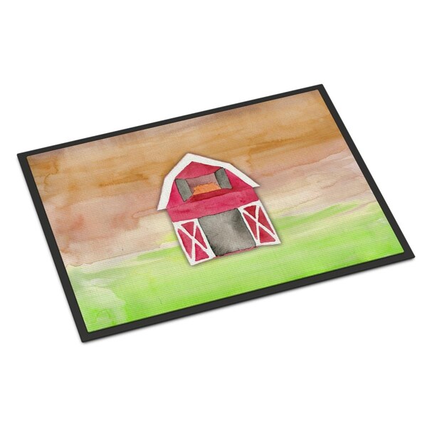 Carolines Treasures 24 x 36 in. Barn Watercolor Indoor or Outdoor Mat - BB7409JMAT