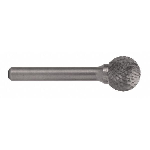 Cle-Line 5/8x1/4 Hardened Steel Shank Double Cut Carbide SD-6 Cle-Line 1853 Ball Shaped Bur - C17537