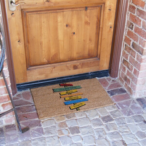 Rubber-Cal "Need Direction? You Are Here" Funny Doormat, 18 x 30-Inch - 10-106-041