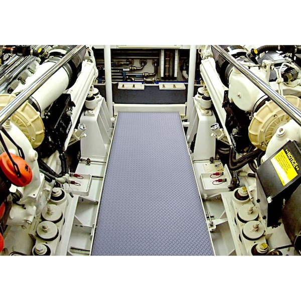 Rhino Mats Gray ASTM Switchboard Mats, 3/16" Thick, Diamond, Rubber - SB336DX5G