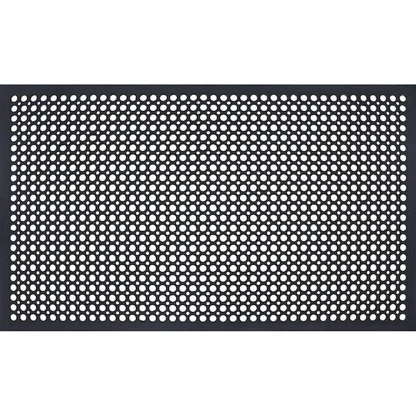 Safestep Antifatigue Mat, 5 ft L x 3 ft W, 1.5 in Thickness, Black - 387166