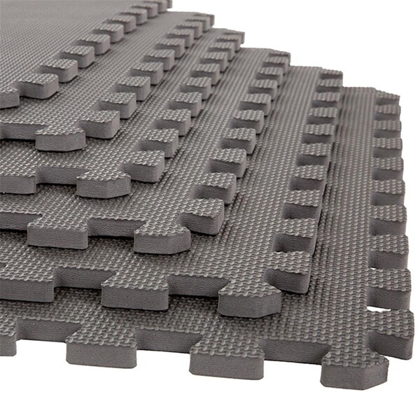 Vecindario 24 x 24 x 0.50 in. Interlocking EVA Foam Padding Mat Floor Tiles, Gray, 6PK - VE3242763